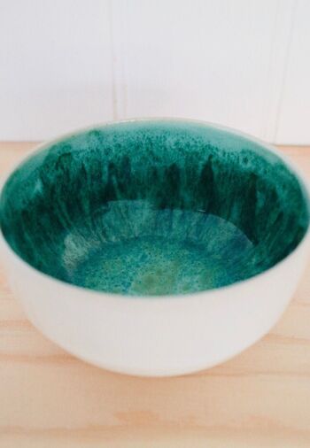 Céramique en grès japonais fait à la main bol à thé Matcha vert et blanc bol à soupe bol à céréales Titan 4