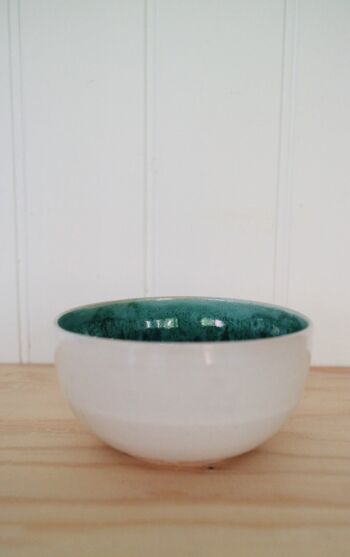 Céramique en grès japonais fait à la main bol à thé Matcha vert et blanc bol à soupe bol à céréales Titan 5