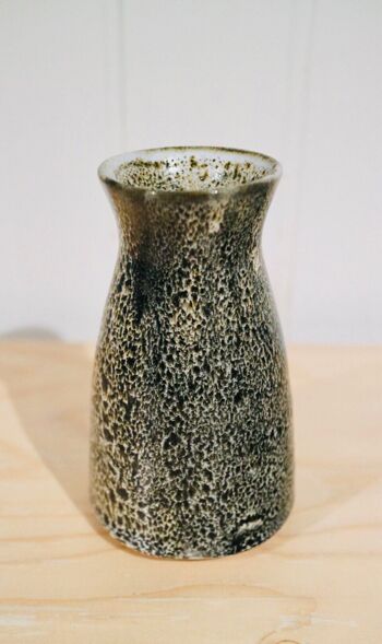 Céramique japonaise faite à la main noir et blanc Tokkuri Sake Bottle vase à fleurs Petite carafe Small Jug Croco collection 4