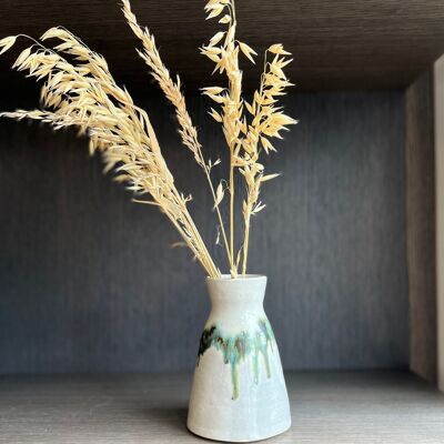 Handmade ceramic stoneware tableware flower vase Tokkuri traditional Japanese sake bottle   Mori forest