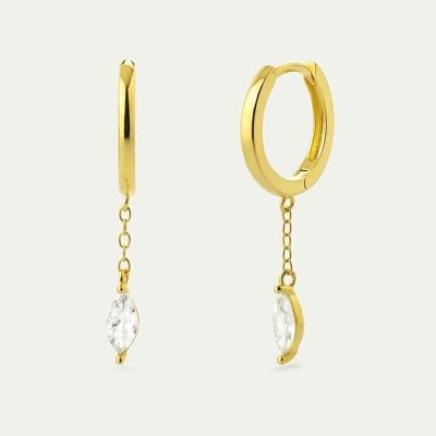 Bibiana Gold Earrings - Mint Flower -