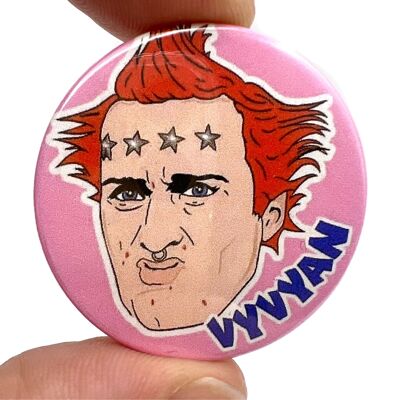 Pin de botón inspirado en el punk rock de Vyvyan The Young Ones