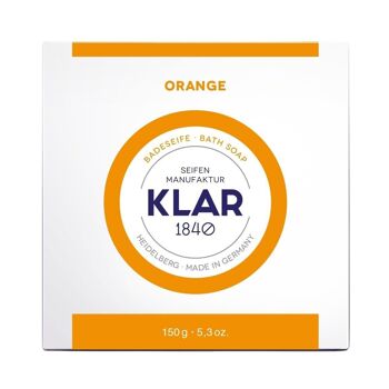 Savon de bain à l'orange 150g, certifié Cosmos (sans huile de palme), unité de vente 6 pièces 1