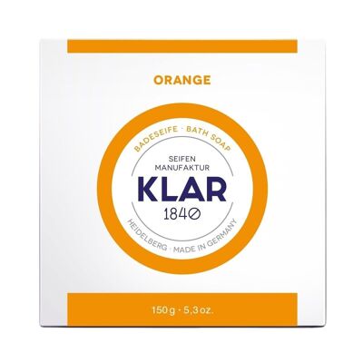 Badeseife Orange 150g, Cosmos zertifiziert (palmölfrei), Verkaufseinheit 6 Stück
