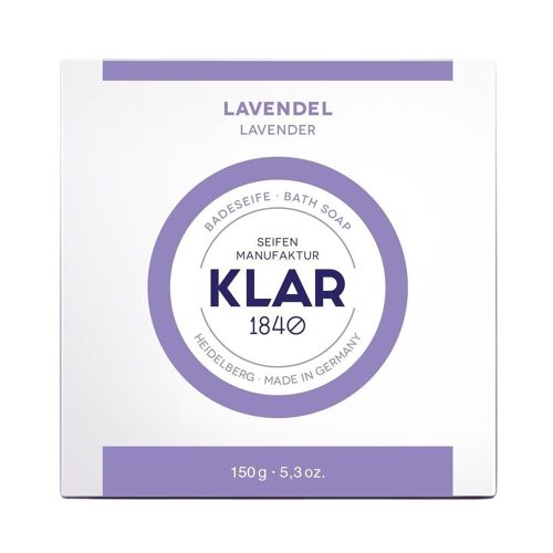 Badeseife Lavendel 150g, Cosmos zertifiziert, (palmölfrei), Verkaufseinheit 6 Stück