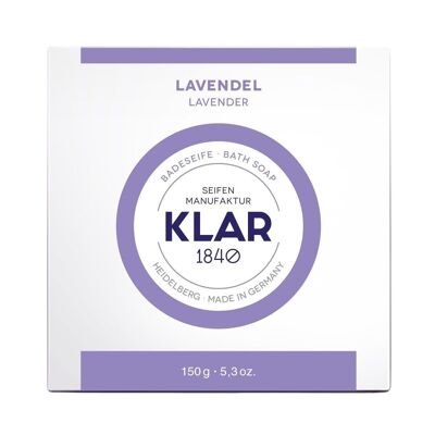 Sapone da bagno alla lavanda 150g, certificato Cosmos (senza olio di palma), unità di vendita 6 pezzi