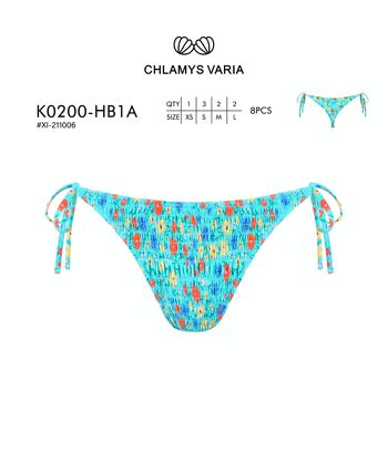 K0200 Tanga bikini froncé - imprimé 6