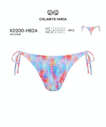 K0200 Tanga bikini froncé - imprimé 7