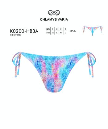 K0200 Tanga bikini froncé - imprimé 8