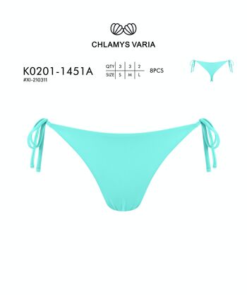 K0201 Bikini Tanga - Couleur unie 3