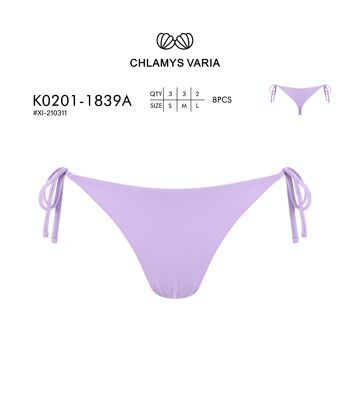 K0201 Bikini Tanga - Couleur unie 6