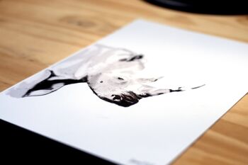 Affiche Imprimée sur papier aquarelle Rhinocéros digital painting décoration intérieure 5