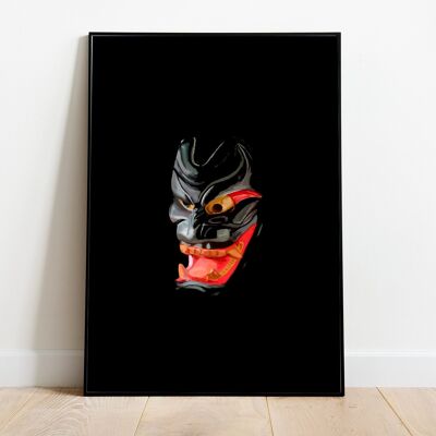 Japanese Hannya Mask poster for interior decoration