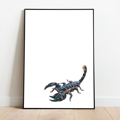 Manifesto dello Scorpione. Totem animale. poster di decorazione d'interni