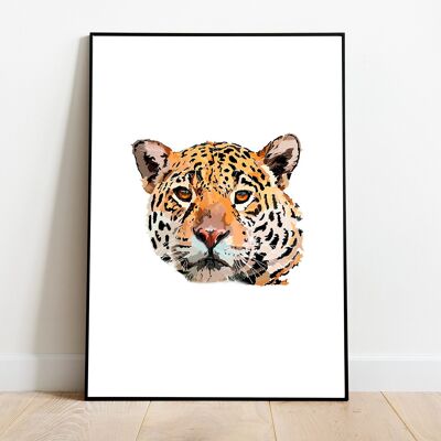 Leopard Poster Gedruckt auf Papier für die Innendekoration