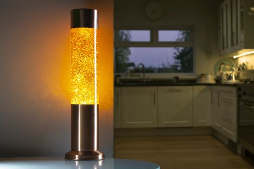 Nova Copper Glitter Lamp(UK 3 Pin Plug)