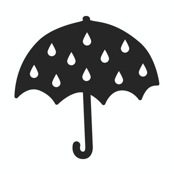 Tampon en bois mini parapluie 2