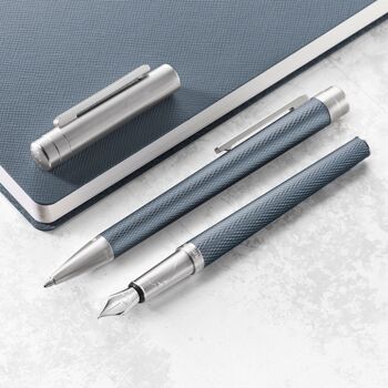 Stylo plume, Slim Edition, gris froid, plume en or 18 carats, plaquée rhodium - largeur de plume B 4