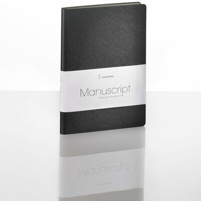 Manuscript Notizbuch, schwarz, A5, 96 Blatt / 192 Seiten