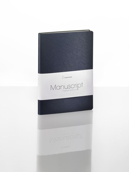 Manuscript Notizbuch, dunkelblau, A5, 96 Blatt / 192 Seiten