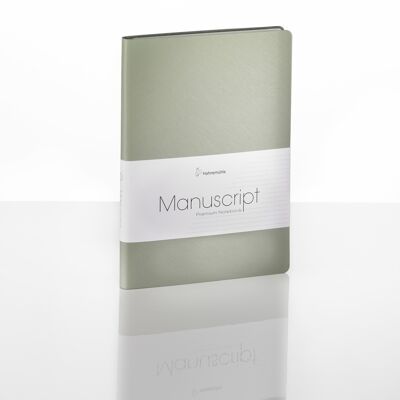 Manuscript notebook, sage green, A5, 96 sheets / 192 pages