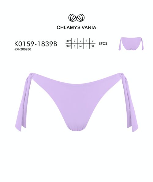 K0159 Bikini Bottom Slips with side straps-Solid Color