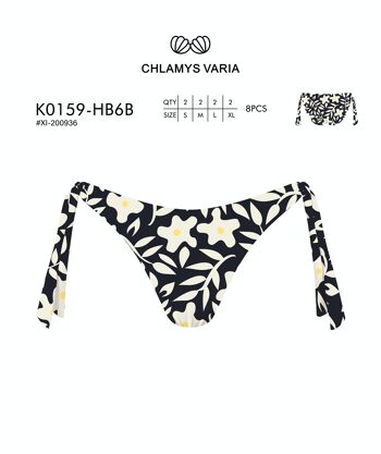 K0159 Bas de bikini Slips avec tiras laterales-Estampado 2
