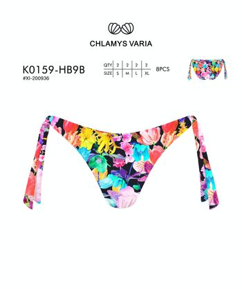 K0159 Bas de bikini Slips avec tiras laterales-Estampado 6