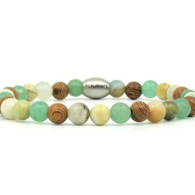 Bracelet Enam kayu mix vert