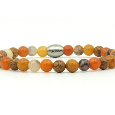 Bracelet Enam kayu mix orange
