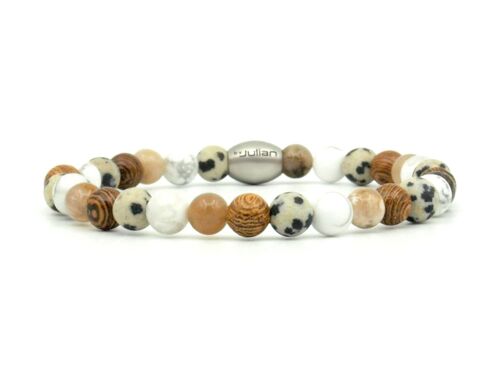 Bracelet Enam kayu mix beige