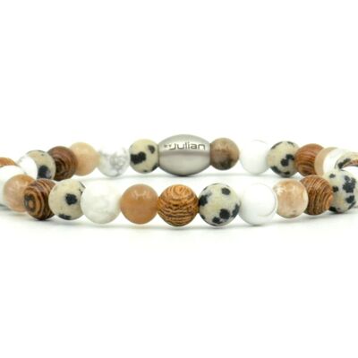 Armband Enam kayu mix beige