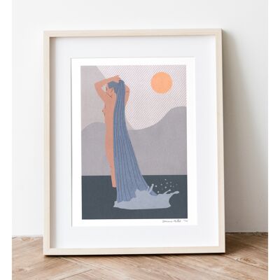 Der Wasserfall | Kunstdruck 13x18 cm | Signierte limitierte Auflage