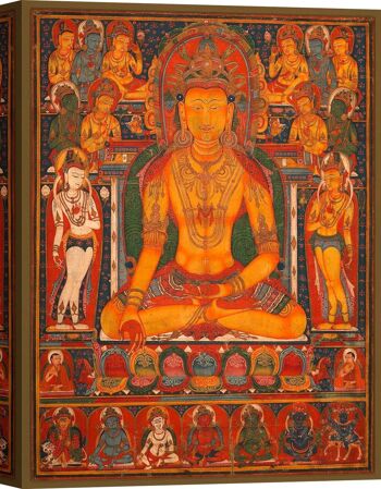 Peinture d'art asiatique, impression sur toile : Bouddha Ratnasambhava 1