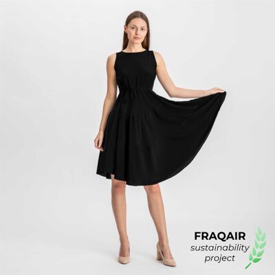 Fraqair Black Silk Dress