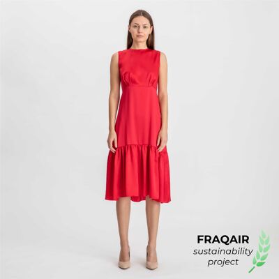 Fraqair Red Silk Dress