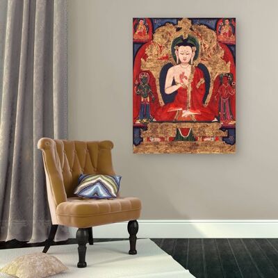 Peinture d'art asiatique, impression sur toile : Bouddha Vairocana