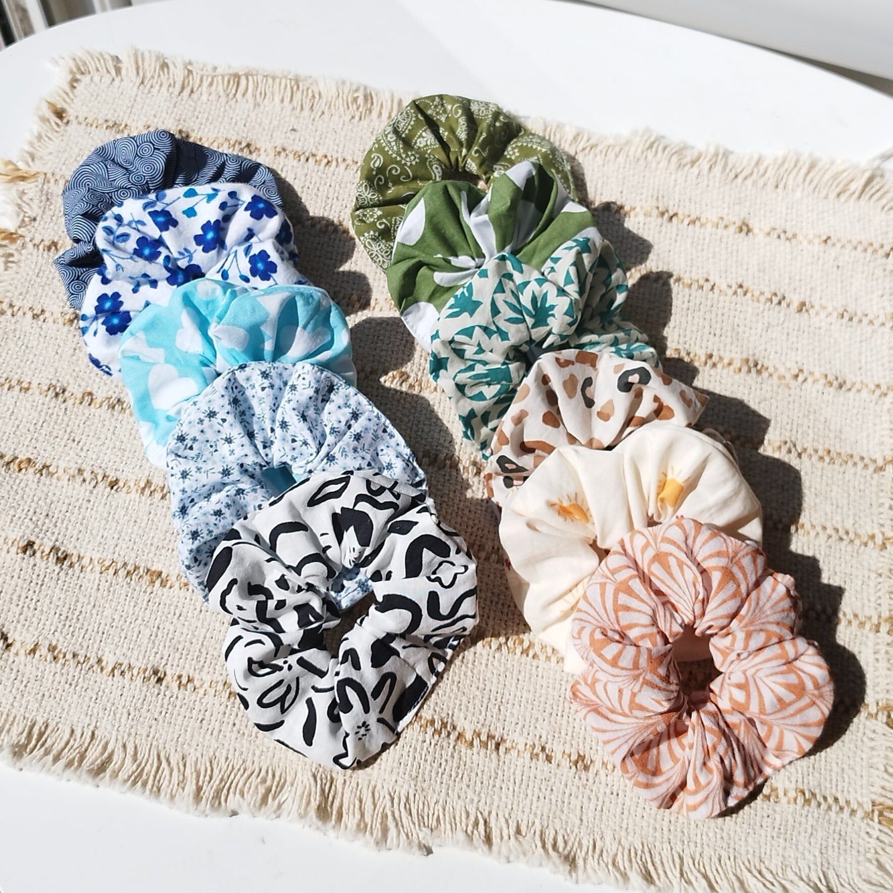 Handmade fabric scrunchie