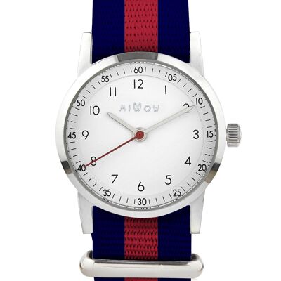 CHILDREN'S WATCH Millow Classic Striped Red Fun and customizable