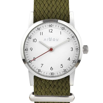 Millow Classic Khaki Green Mixed Kinderuhr. Verspielt und elegant