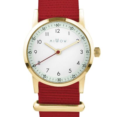 Millow Opal Red unisex children's watch Playful and elegant