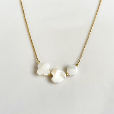 Collier trio Blanc