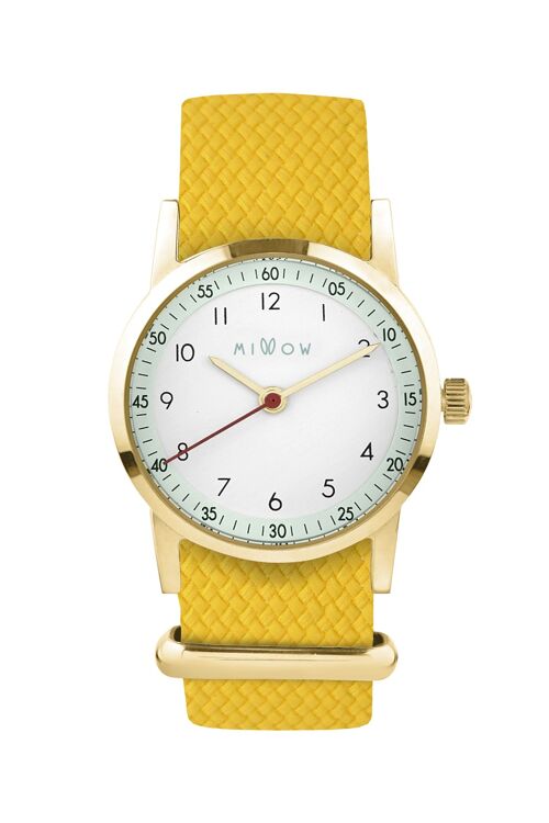 Montre enfant mixte Millow Opale Tressé Jaune Ludique et personnalisable