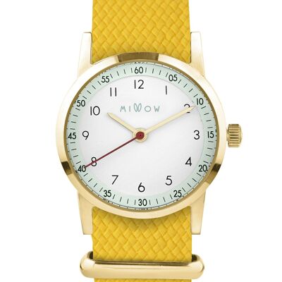 Mixed children's watch Millow Opal Braided Yellow Playful and customizable