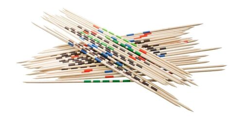 Mikado Spiel XL aus hochwertigem Buchenholz, Länge 49 cm in Polybeutel - Made in Germany - 102