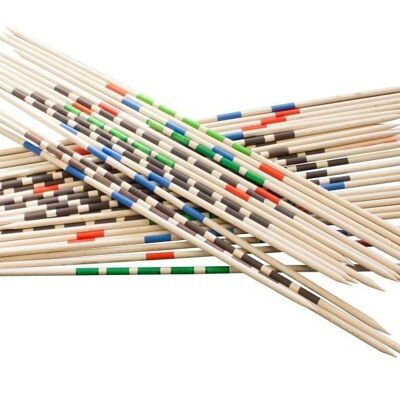 Mikado game XL made of high-quality beech wood, length 49 cm in polybag - Made in Germany - 102