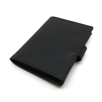Porte-cartes de livre avec portefeuille | Peau ubrique | Fabriqué en Espagne | 10008 Noir 6