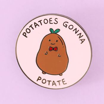 Broche en émail kawaii Pommes de terre va pomme de terre 1