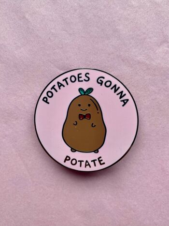 Broche en émail kawaii Pommes de terre va pomme de terre 3