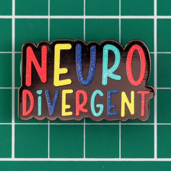 Broche en émail à paillettes neurodivergentes 2